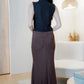 Ning Mesh Mermaid Skirt (Brown)