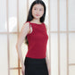 Jemma Asymmetrical draped top with strap (one side) (Red)
