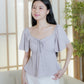 Aria Flutter Sweetheart Top (Lilac)