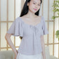 Aria Flutter Sweetheart Top (Lilac)