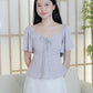 Aria Flutter Sweetheart Top (Lilac)