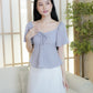 Aria Flutter Sweetheart Top (Lilac)