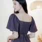 Aria Flutter Sweetheart Top (Plum)