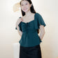 Aria Flutter Sweetheart Top (Forest)