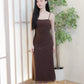 Jing Ruched Mesh Maxi Dress (Brown)
