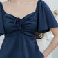 Aria Flutter Sweetheart Top (Navy)