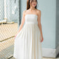 Sophia Tube Gathered Dress (Cream)