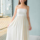 Sophia Tube Gathered Dress (Cream)