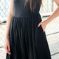 Sophia Tube Gathered Dress (Black)