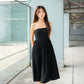 Sophia Tube Gathered Dress (Black)