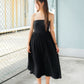 Sophia Tube Gathered Dress (Black)