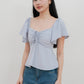 Aria Flutter Sweetheart Top (Pastel Blue)