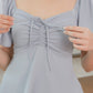 Aria Flutter Sweetheart Top (Pastel Blue)