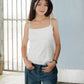 Cleo Embroidered Empire Waist Sleeveless Top (White)