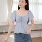 Aria Flutter Sweetheart Top (Pastel Blue)