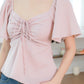 Aria Flutter Sweetheart Top (Pastel Pink)