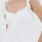 Ivy Flutter Longline Top (White)