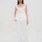 Ivy Flutter Longline Top (White)