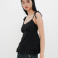 Lily Tie Shoulder Tiered Top (Black)