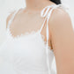 Lily Tie Shoulder Tiered Top (White)