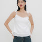 Lily Tie Shoulder Tiered Top (White)