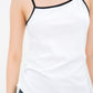 Skylar Contrast Trim Top (White)