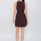 Jordyn Pleated Knit Dress (Mocha)