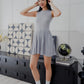 Jordyn Pleated Knit Dress (Grey)