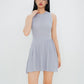 Jordyn Pleated Knit Dress (Grey)