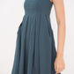 Ember Box Pleat Dress (Forest green)