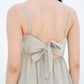 Aspen Overlap Tie Back Dress (Khaki)