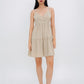 Aspen Overlap Tie Back Dress (Khaki)