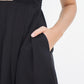 Dakota Padded Puff Sleeve Dress with Cut-out (Black)