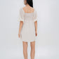 Sienna Half-sleeve Babydoll Dress (Cream)