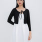 Ayla Tie Front Cardigan (Black)