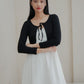 Ayla Tie Front Cardigan (Black)