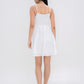 Maisie Ruched Bust Dress (White)