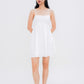 Maisie Ruched Bust Dress (White)