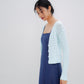 Gracia Pointelle Knit Cardigan (Sky)