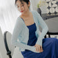 Gracia Pointelle Knit Cardigan (Sky)