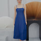 Selvie Low-back Midaxi Dress (Denim Blue)