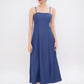 Selvie Low-back Midaxi Dress (Denim Blue)