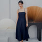 Selvie Low-back Midaxi Dress (Dark Denim)