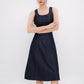 Jean Midi Panelled Dress (Dark Denim)