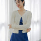 Gracia Pointelle Knit Cardigan (Cream)