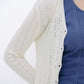 Gracia Pointelle Knit Cardigan (Cream)