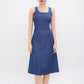 Jean Midi Panelled Dress (Denim Blue)