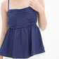 Emi Pleated Babydoll Top (Navy)