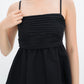 Emi Pleated Babydoll Top (Black)