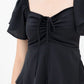 Aria Flutter Sweetheart Top (Black)